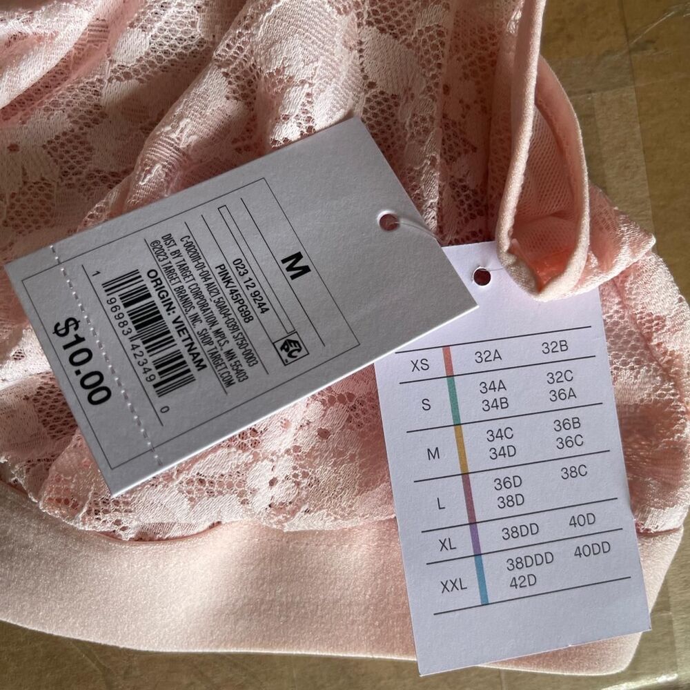 Auden women’s Pink lace bralette - Picture 5 of 5